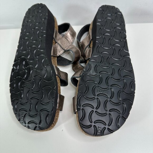 Naot Kayla Striped Sandal Pink / Gold Leather , Sz 38 / US 7 - Picture 14 of 15